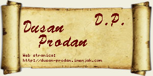 Dušan Prodan vizit kartica